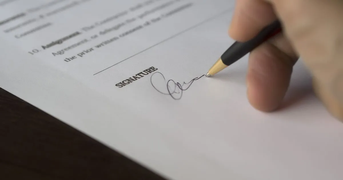 Signing a consumer proposal agreement