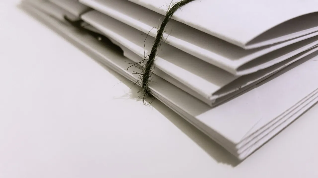 Old collection letters bundled together