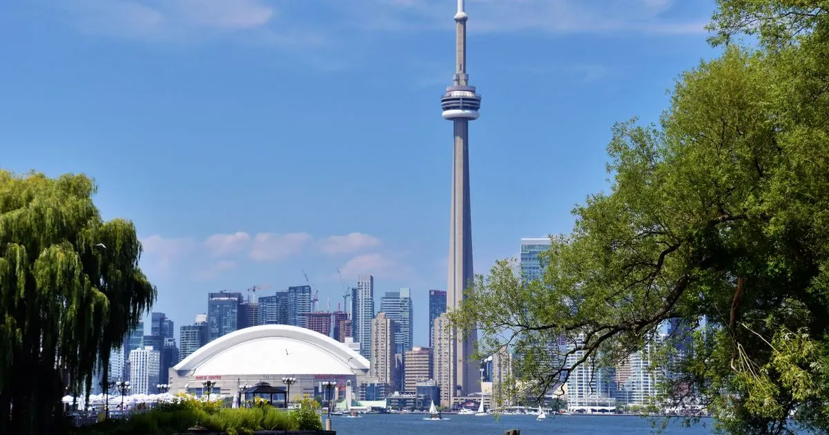 Debt consolidation Ontario: the Toronto skyline and CN Tower from the Islands